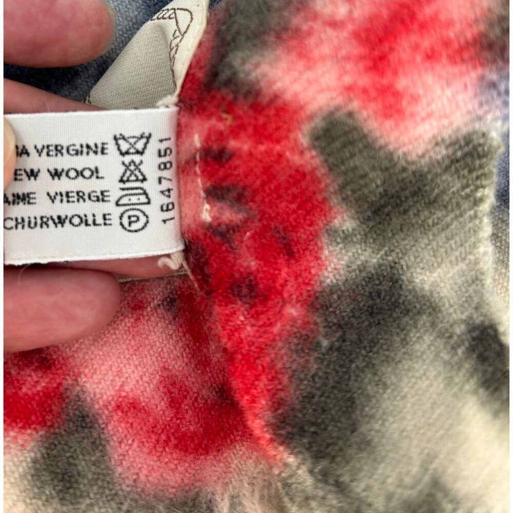 Cecchi E Cecchi Floral Fringed wool throw blanket - Picture 3 of 9